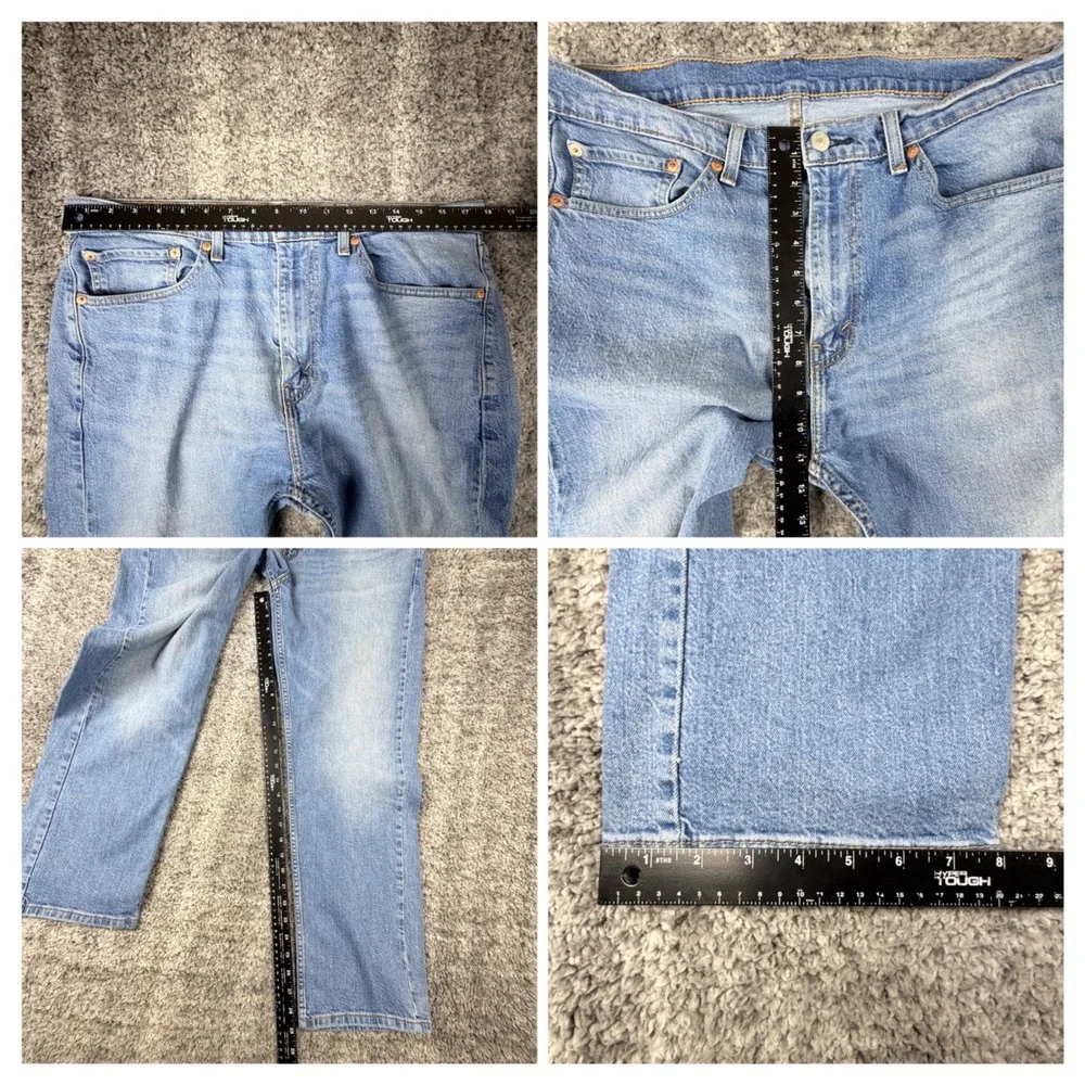 Levi's 505 Men's W36 L30 Regular Fit Straight Leg Blue Light Wash‎ Denim Jeans